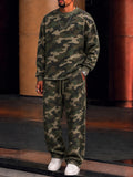 Streetwear Camouflage Sweatshirt and Pants Set