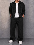 Cargo Style Button Front Jacket Matching Set
