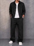 Utility 100% Cotton Jacket and Wide Leg Pants Set