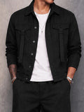 Cargo Style Button Front Jacket Matching Set