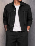 Utility 100% Cotton Jacket and Wide Leg Pants Set