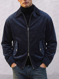 Classic Relaxed Fit Two-Way Zip Corduroy Jacket