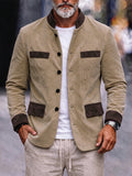 Retro-Inspired Corduroy Blazer Jacket