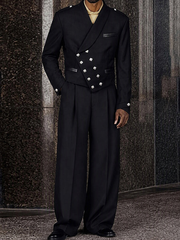 Fashion Structured Short Blazer Pants Set