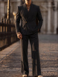Smart Casual Pleated Front Blazer and Pants Set