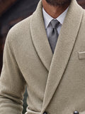 Dressy Casual Double-Breasted Twill Blazer