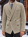 Dressy Casual Double-Breasted Twill Blazer