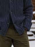 Versatile Cable Knit Turtleneck Cardigan