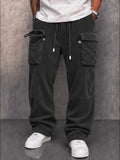 Casual Relaxed Fit Corduroy Cargo Pants