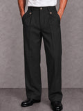 Smart Casual Straight-Leg Twill Pants