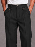 Smart Casual Straight-Leg Twill Pants