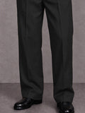 Smart Casual Straight-Leg Twill Pants