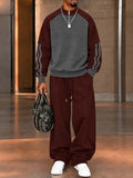 Athletic Style Loose Two Tone Matching Set