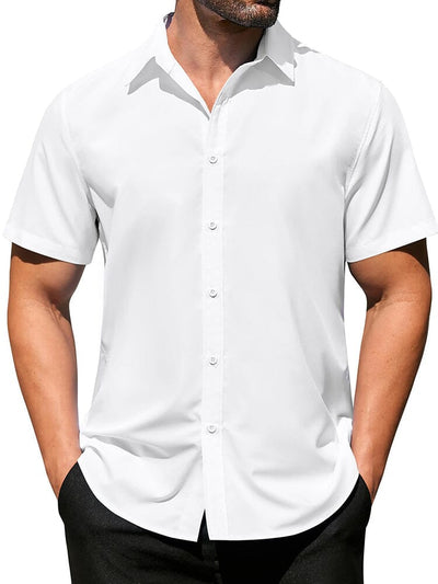 Casual Business Wrinkle Free Shirt Shirts coofandy White S 