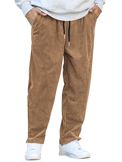Casual Corduroy Harem Pants (US Only) Pants coofandy Brown S 