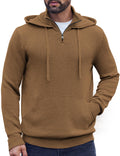 Casual Turtleneck Knit Hoodie (US Only) Hoodies coofandy 
