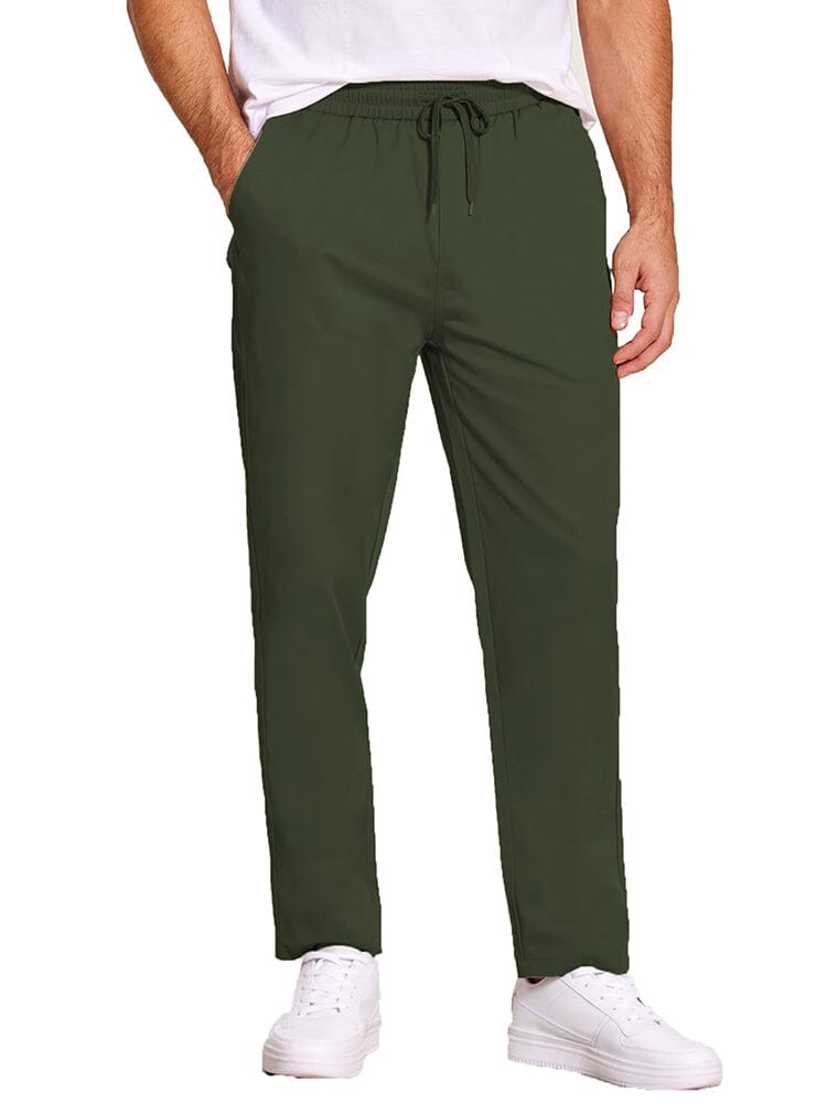 Classic Simple Relaxed Pants (US Local) Pants coofandy Dark Green S 