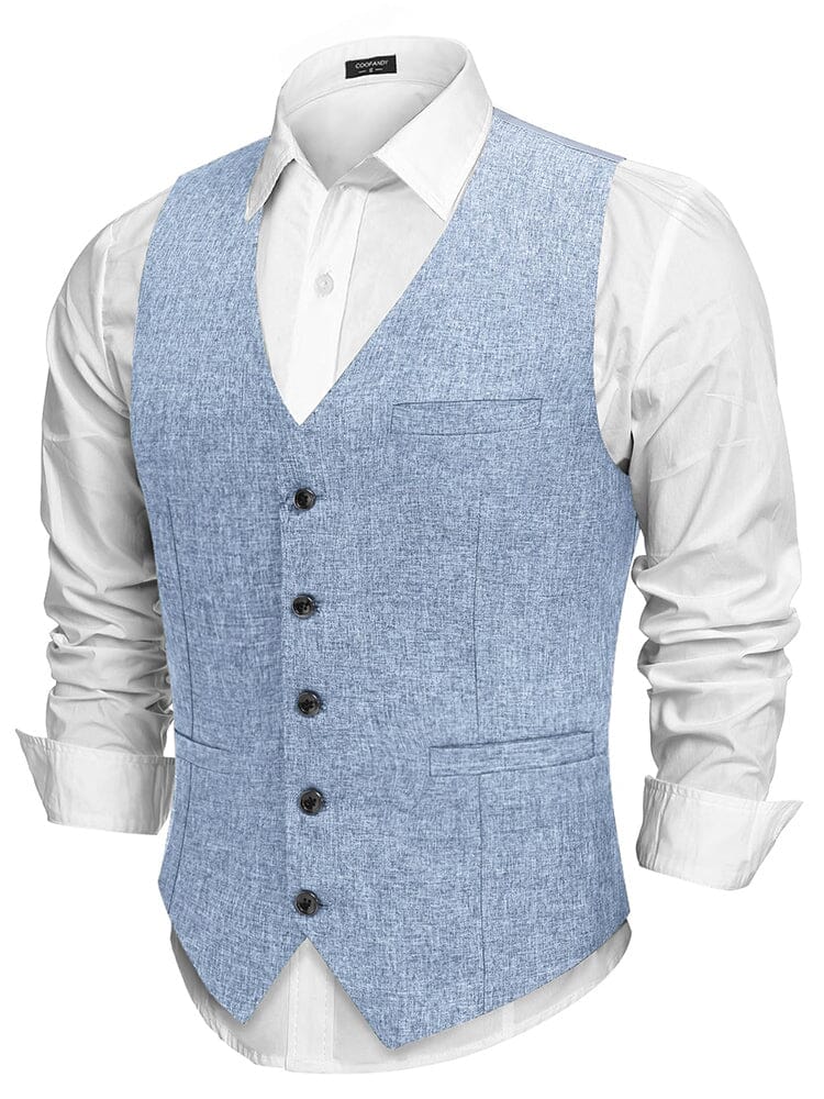 Formal Slim Fit Suit Vest (US Only) Vest coofandy Sky Blue S 