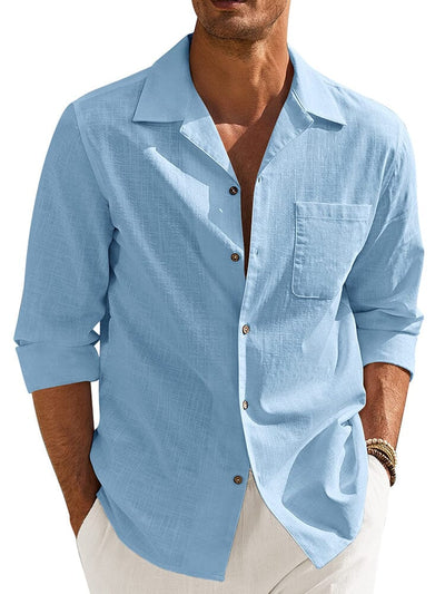 Soft Classic Fit Cotton Shirt (US Only) Shirts coofandy Sky Blue S 