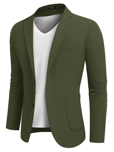 Classic Lightweight Suit Jacket (US Only) Blazer coofandy Army Green S 