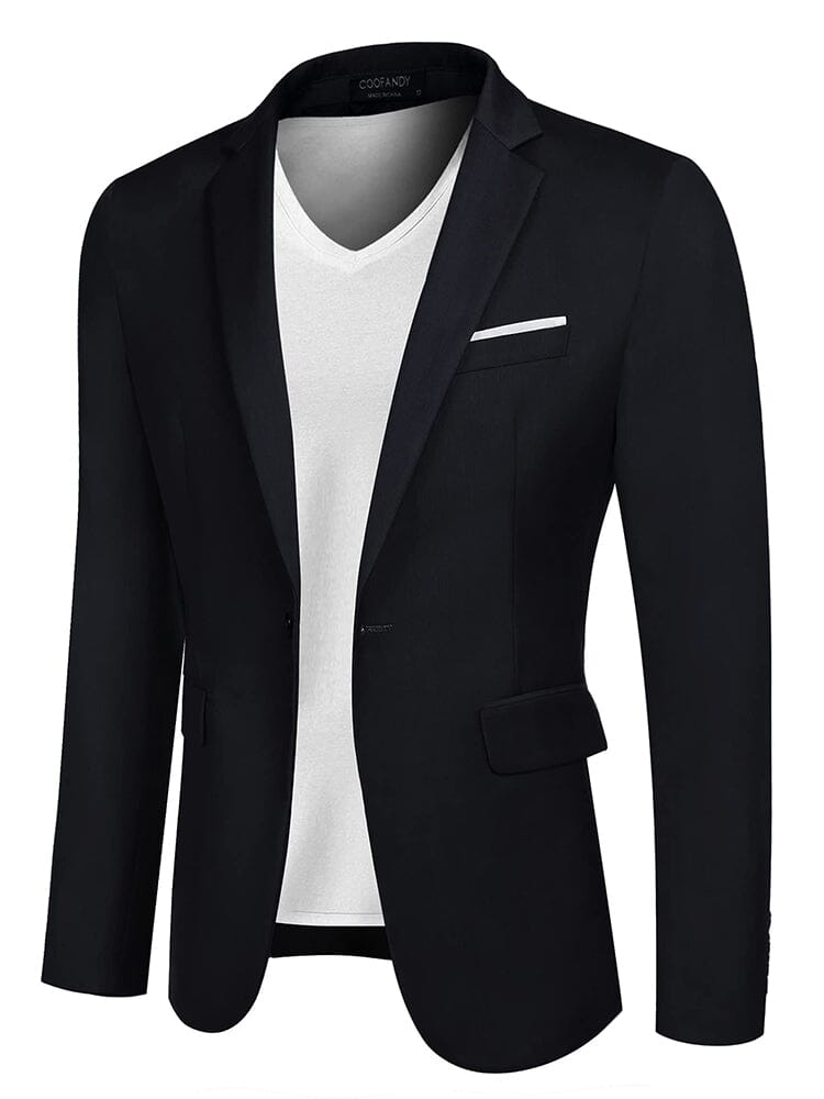 Casual Classic Suit Jacket (US Local) Blazer coofandy Blue S 