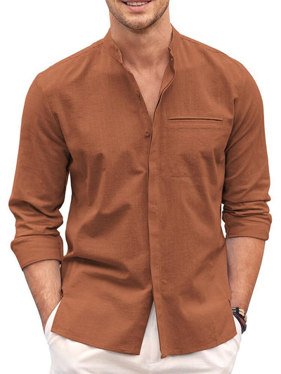 Classic fit Long Sleeve Cotton Shirt (US Only) Shirts coofandy 