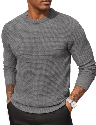 Classic Leisure Versatile Sweater Sweater coofandy Grey S 