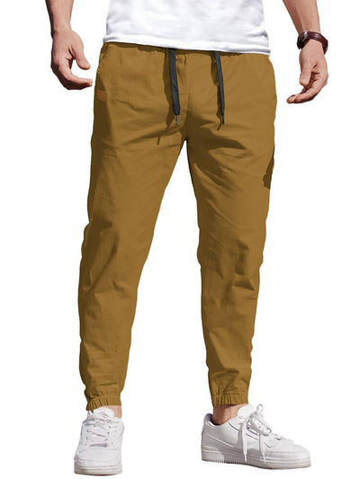 Casual Cargo Jogger Pants (US Only) Pants coofandy Light Brown S 