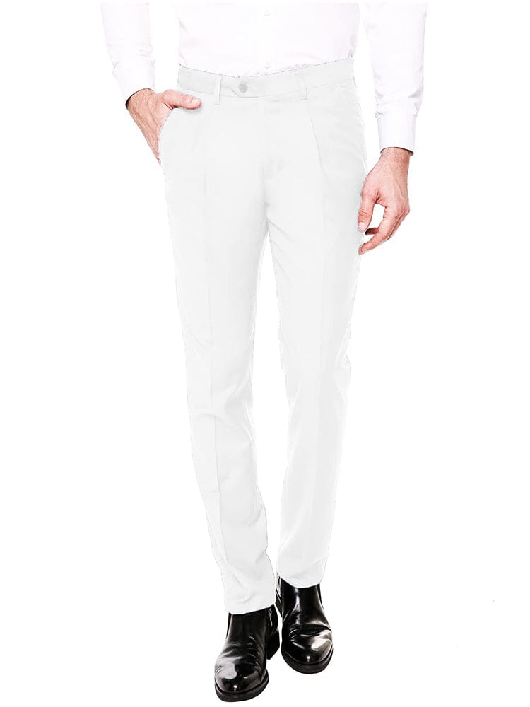 Classic Fit Dress Pants (US Only) Pants coofandy White 30W28L 