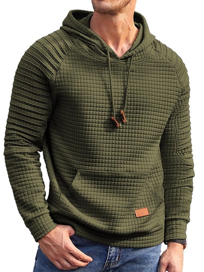 Stylish Waffle Knit Hoodie (US Only) Hoodies coofandy Army Green S 