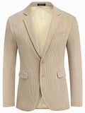 Leisure Corduroy Blazer Jacket (US Only) Blazer coofandy Beige S 