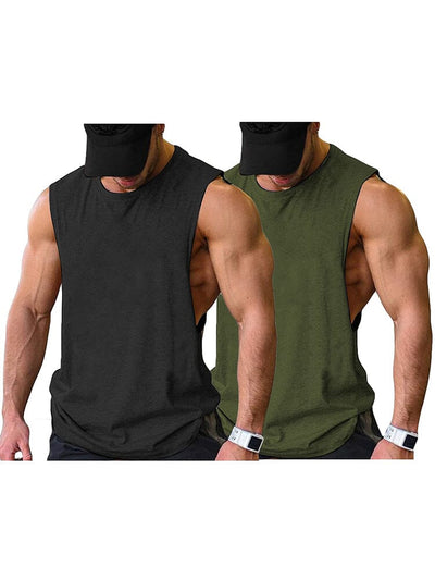Leisure 2-Packs Muscle Tank Top (US Only) coofandy Black/Army Green S 