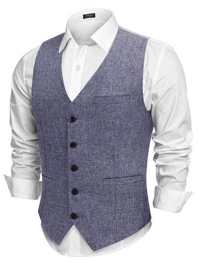 Formal Slim Fit Suit Vest (US Only) Vest coofandy Blue Purple S 