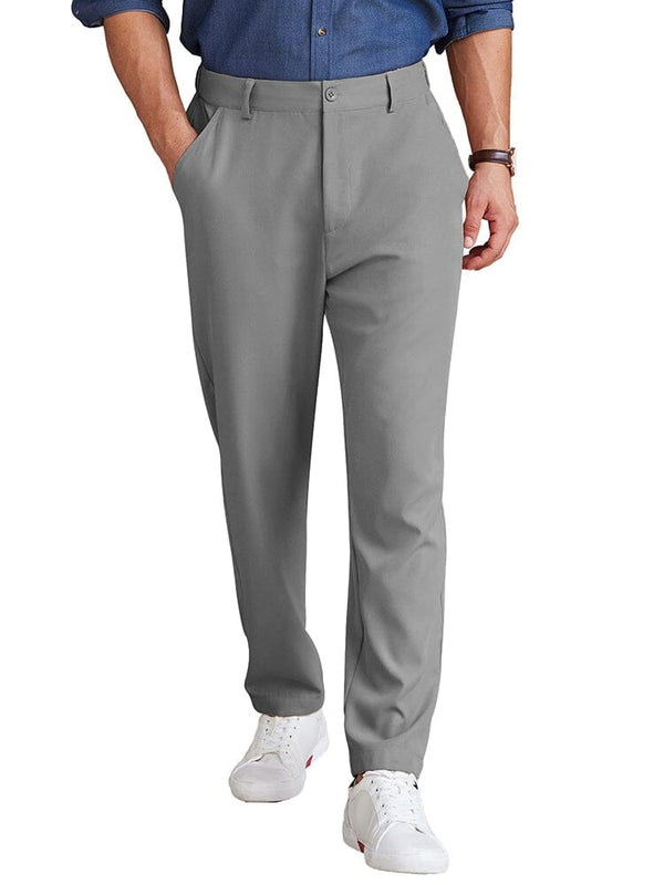 Classic Solid Color Chino Pants (US Only) Pants coofandy Dark Grey S 