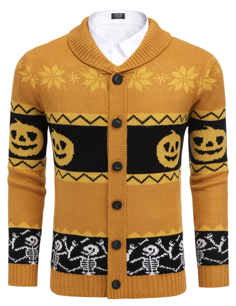 Shawl Collar Knit Cardigans Button Down Sweater