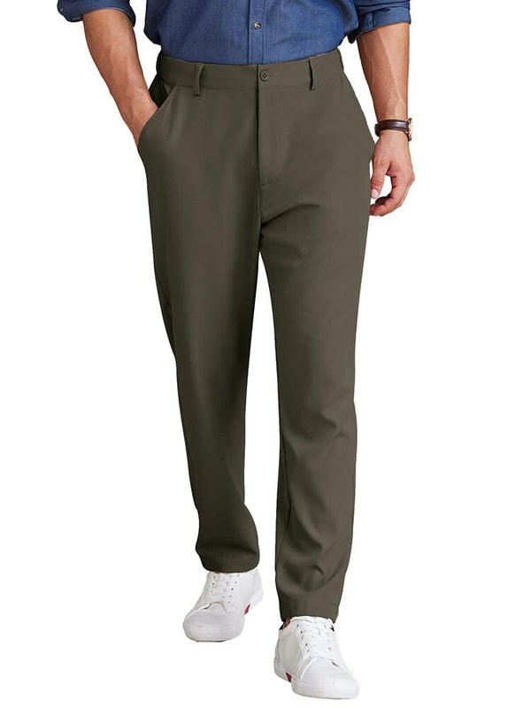 Classic Solid Color Chino Pants (US Only) Pants coofandy Army Green S 