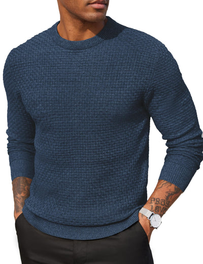 Classic Leisure Versatile Sweater Sweater coofandy Blue S 