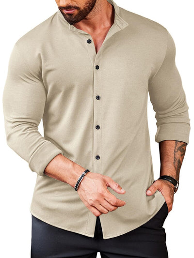Casual Wrinkle Free Button Shirt (US Only) Shirts coofandy Light Khaki S 