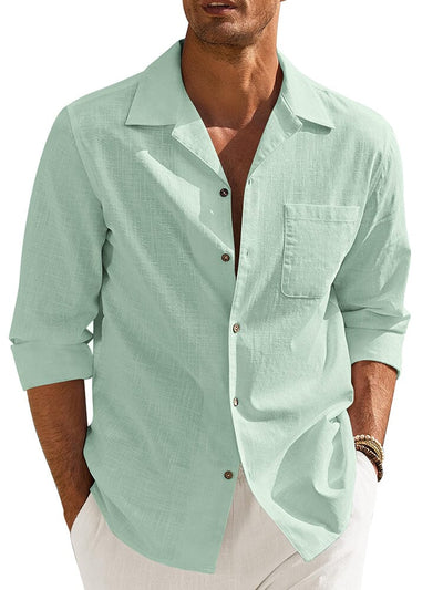 Soft Classic Fit Cotton Shirt (US Only) Shirts coofandy Light Green S 