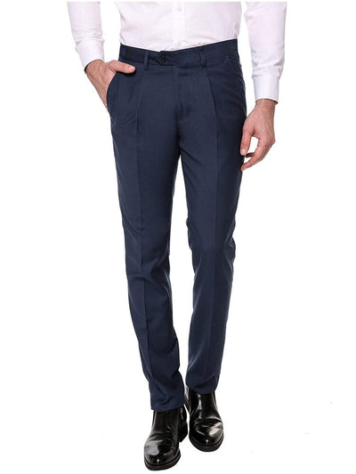 Classic Fit Dress Pants (US Only) Pants coofandy Navy Blue 30W28L 