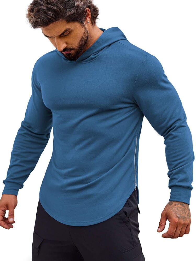 Workout Muscle Fit Cotton Blend Hoodie (US Only) Hoodies Coofandy's Dark Blue S 