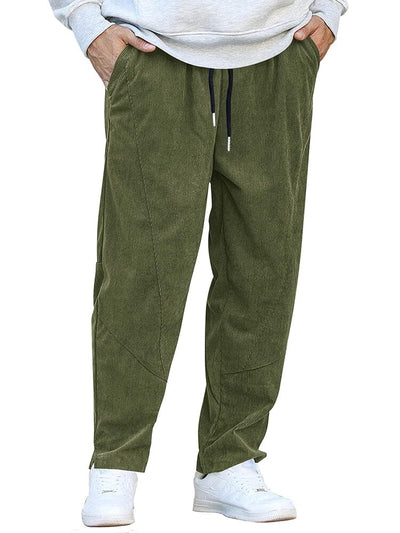 Casual Corduroy Harem Pants (US Only) Pants coofandy Army Green S 