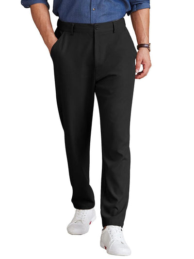 Classic Solid Color Chino Pants (US Only) Pants coofandy Black S 