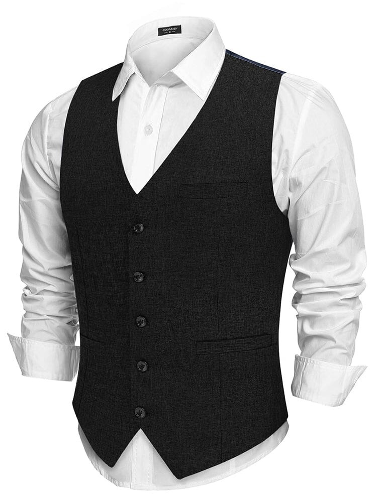 Formal Slim Fit Suit Vest (US Only) Vest coofandy Black S 