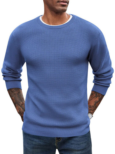 Classic Waffle Knitted Pullover Sweater (US Only) Sweater coofandy 