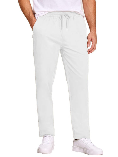 Classic Simple Relaxed Pants (US Local) Pants coofandy White S 