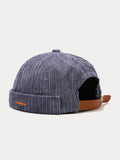 Stylish Fish Embroidery Corduroy Brimless Hat