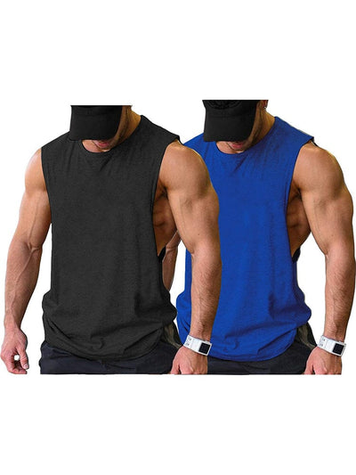 Leisure 2-Packs Muscle Tank Top (US Only) coofandy Black/Blue S 