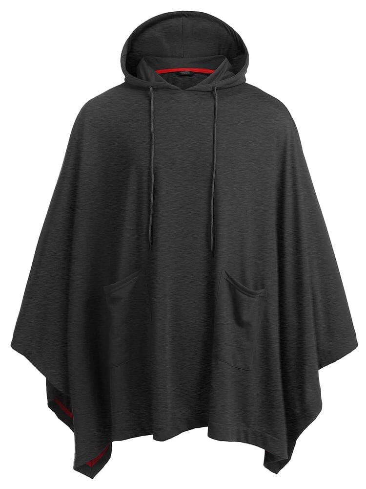 Casual Hooded Poncho Cape (US Only) Cape coofandy Dark Grey S 