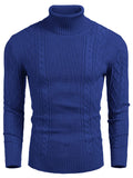 Classic Slim Fit Turtleneck Sweater (US Only) Sweaters coofandy Royal Blue S 